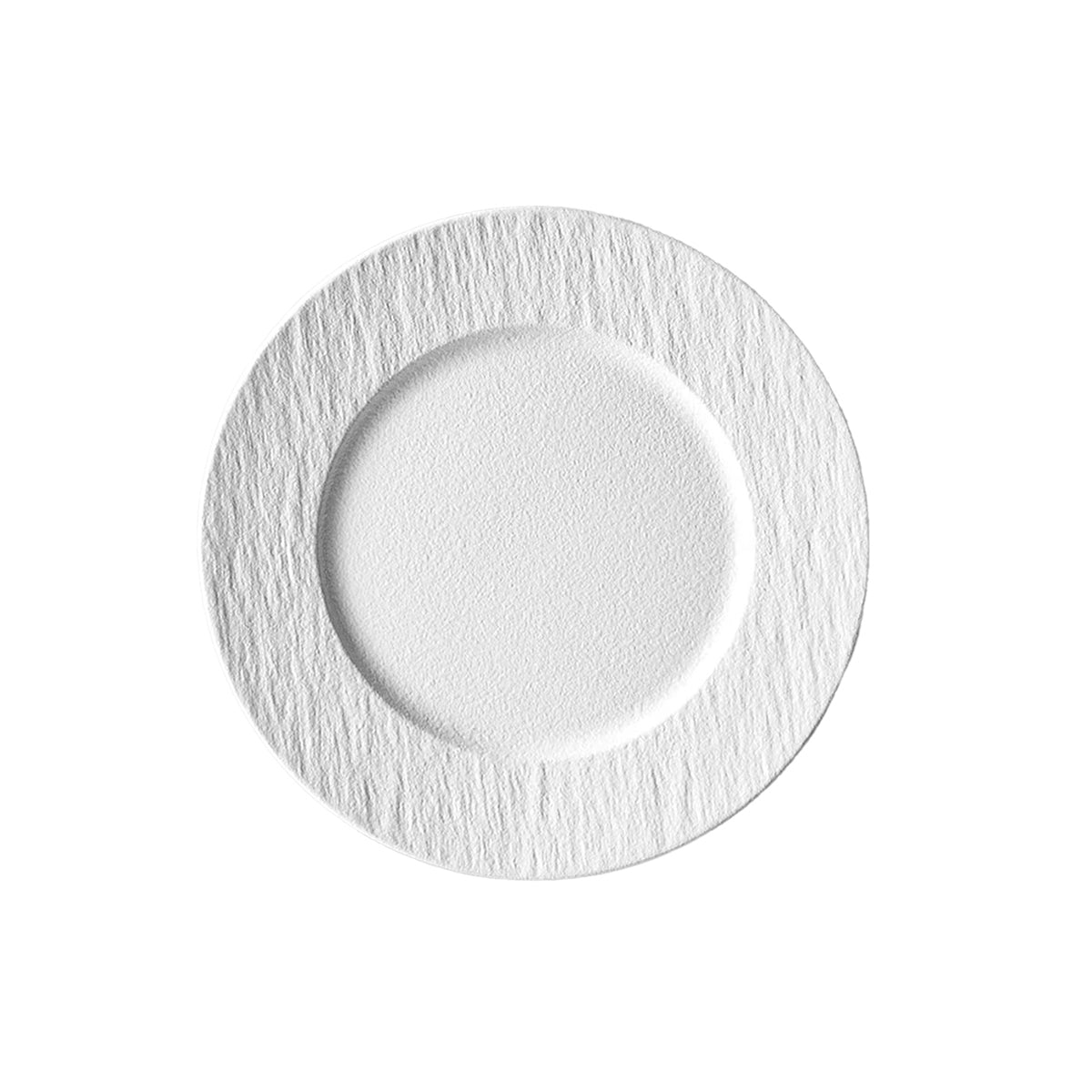 Ceramic Plate 10.5 Inch - Rustic Matte Texture, Stone Pattern, Stable Base