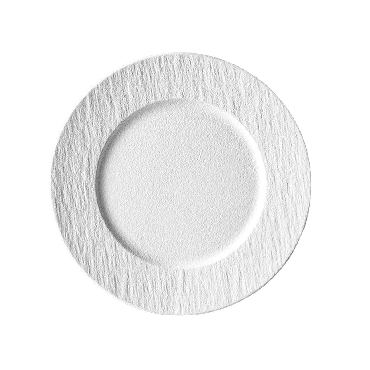 Premium Ceramic Steak & Salad Plate – Matte Stone Pattern 8.5 Inch