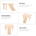 Premium Hamster Wood Platform with Ladder & Ramp - L-Shape