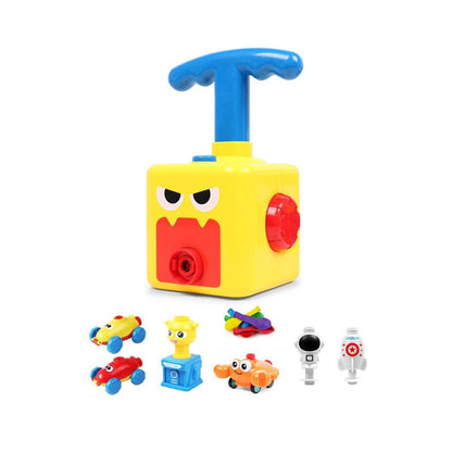 Kids Balloon-Powered Car Toy - Air Pump Racer Launcher - Monsters