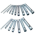 Premium 10 Piece Spark Plug Wrench Set with Tommy Bars - 6-22mm