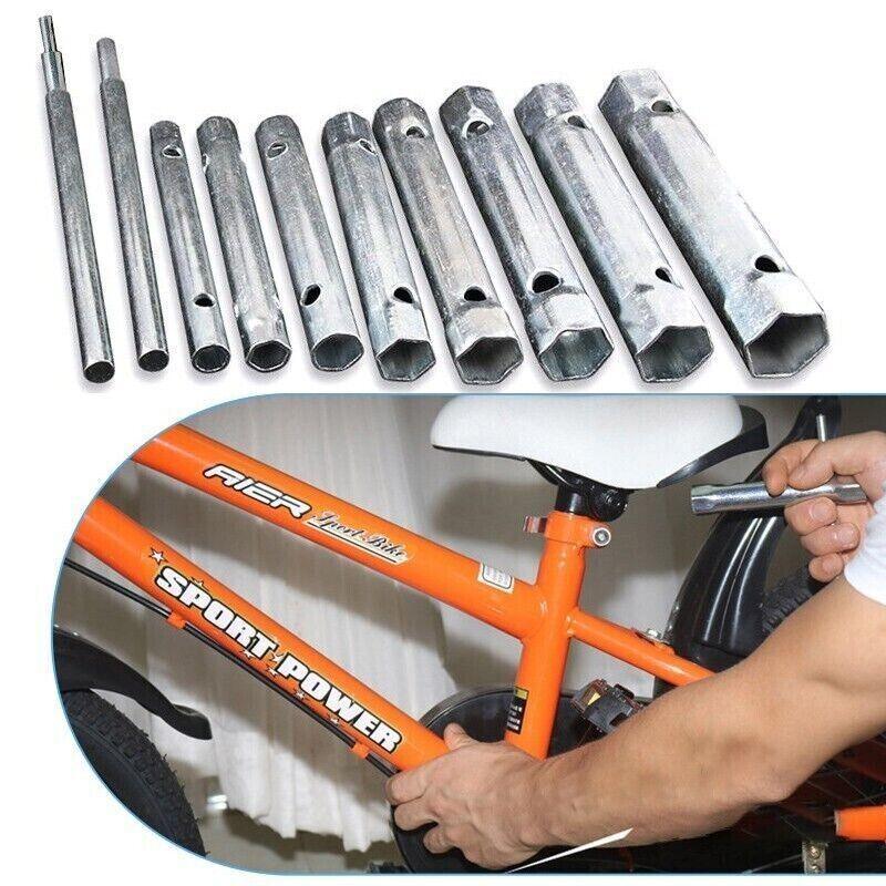 Premium 10 Piece Spark Plug Wrench Set with Tommy Bars - 6-22mm