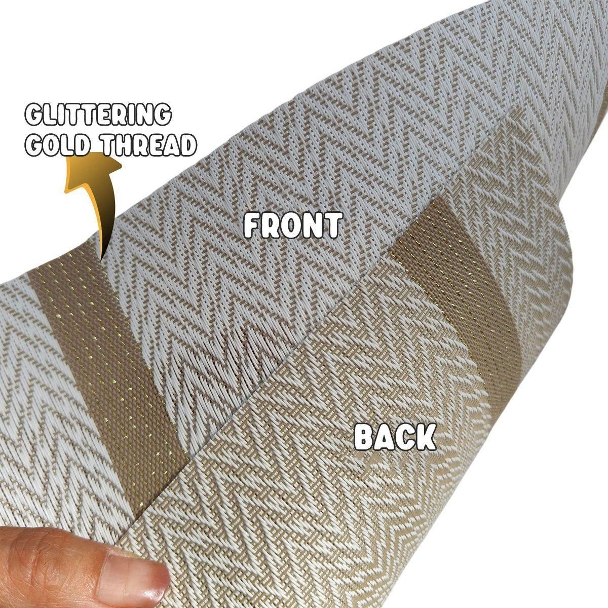 Premium Anti-Slip Woven Placemats – Beige 4 Pack, Heat Resistant