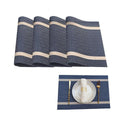 Premium Anti-Slip Woven Placemats – Blue 4 Pack, Heat Resistant