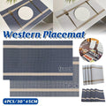 Premium Anti-Slip Woven Placemats – Blue 4 Pack, Heat Resistant