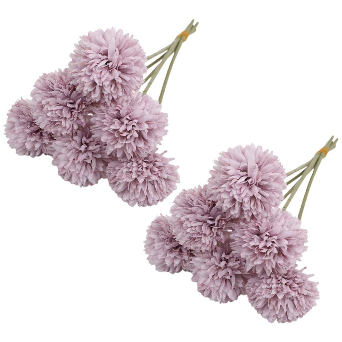 Premium Artificial Dandelion Flowers – Blue 12 Pack