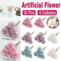 Premium Artificial Dandelion Flowers – White 12 Pack