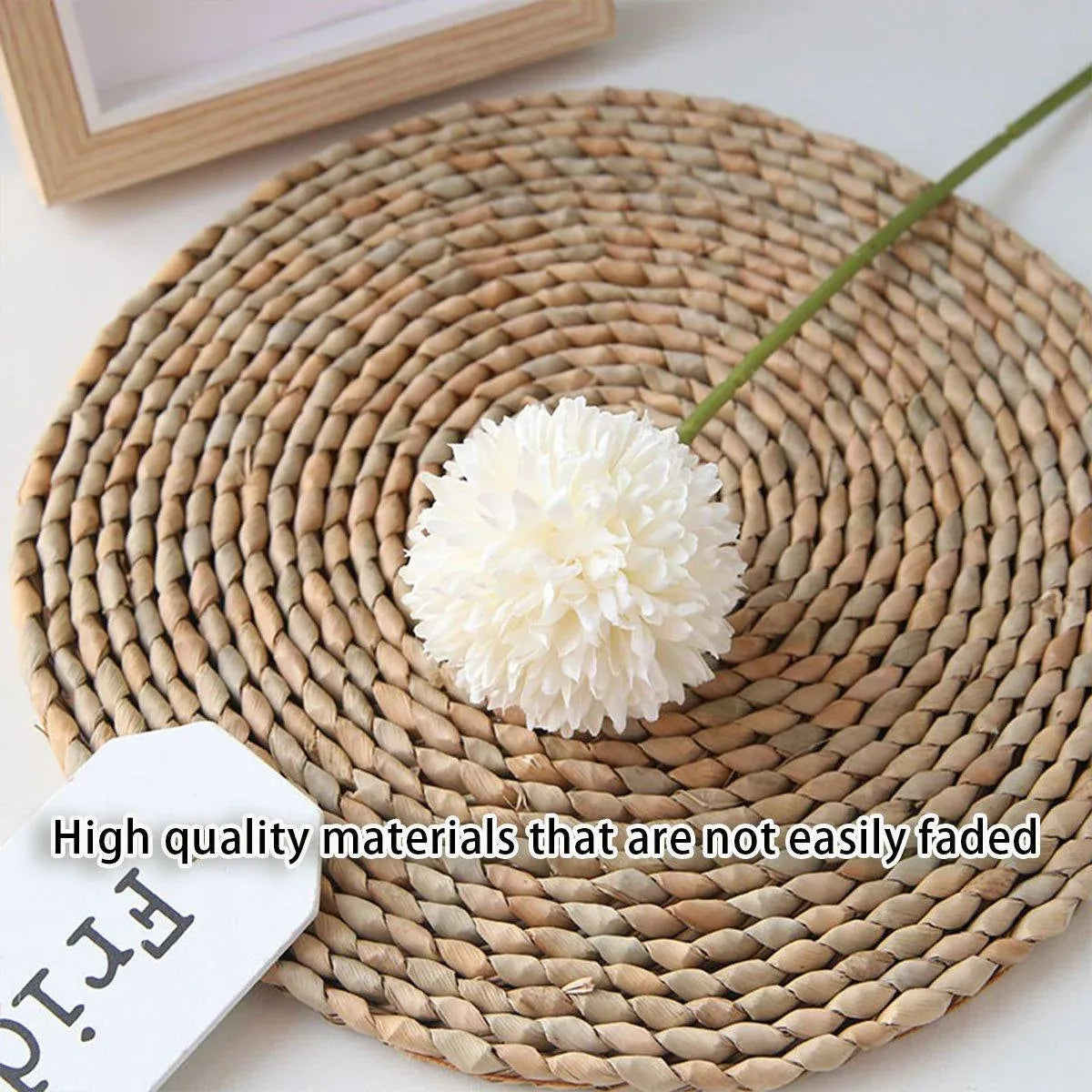 Premium Artificial Dandelion Flowers – White 12 Pack