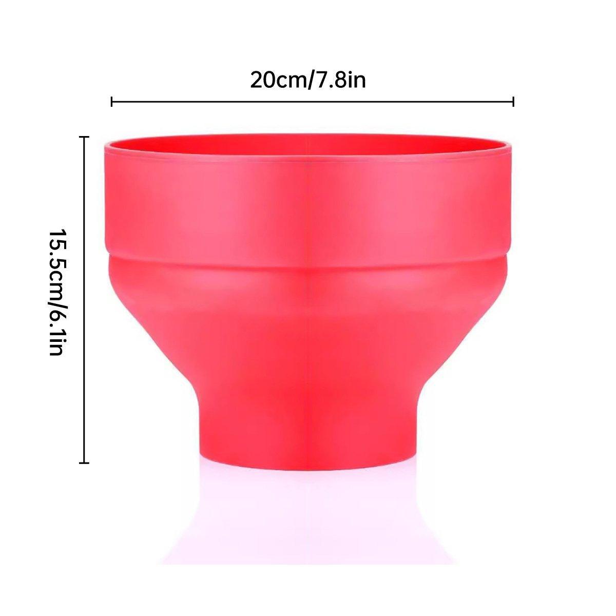 Premium Foldable Silicone Microwave Popcorn Bucket – with Lid