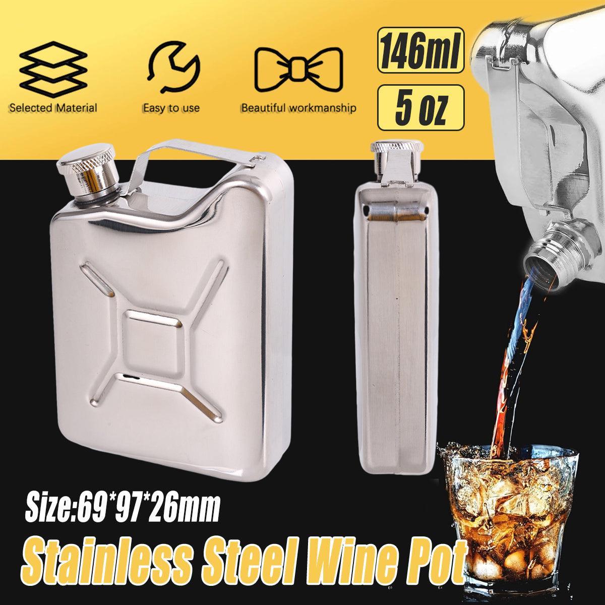 Premium Stainless Steel Camping Fuel Flask - 146ml