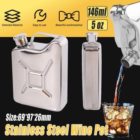 Premium Stainless Steel Camping Fuel Flask - 146ml
