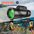 Premium 50x60 HD Monocular Telescope with Tripod and Phone Holder
