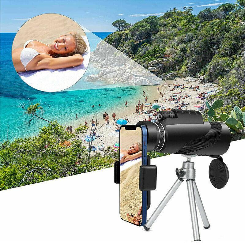Premium 50x60 HD Monocular Telescope with Tripod and Phone Holder