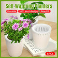 Premium Self-Watering Breathable Planter Pots – White 6 Pack
