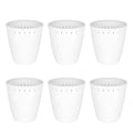 Premium Self-Watering Breathable Planter Pots – White 6 Pack