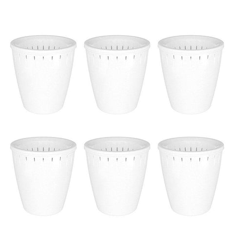 Premium Self-Watering Breathable Planter Pots – White 6 Pack
