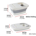 Premium Green Foldable Foot Tub with Lid Phone Holder and Massage Points