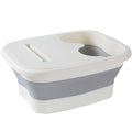 Premium Green Foldable Foot Tub with Lid Phone Holder and Massage Points
