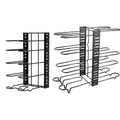5th-Floor Multi-Layer Vertical Pot Lid Storage Rack, Foldable, Black, Small Size - SuperSaverAU - view 1