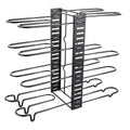5th-Floor Multi-Layer Vertical Pot Lid Storage Rack, Foldable, Black, Small Size - SuperSaverAU - view 5