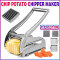 Chipper Potato Chipper Maker – Silver with 2 Blades