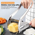 Chipper Potato Chipper Maker – Silver with 2 Blades