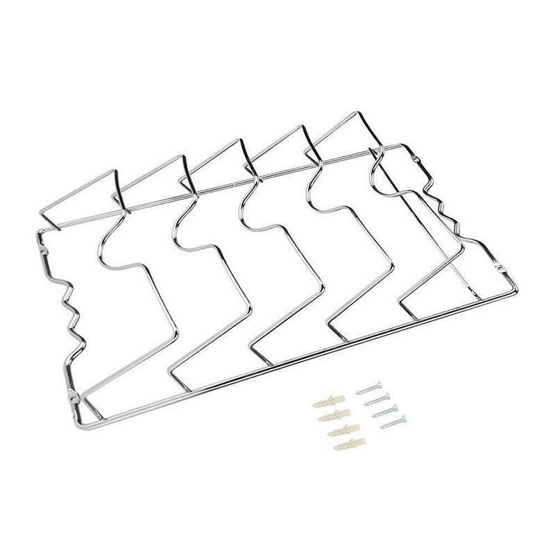 Wall Mounted Pan Lid Holder Organizer - Silver