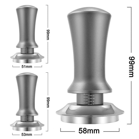 Adjustable Coffee Tamper with Scale Constant Pressure Espresso Powder Press Tool - Black-58mm - SuperSaverAU - view 2