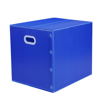 Large Capacity Waterproof Plastic Storage Box Foldable Moving Organizer Durable - 70x50x50cm