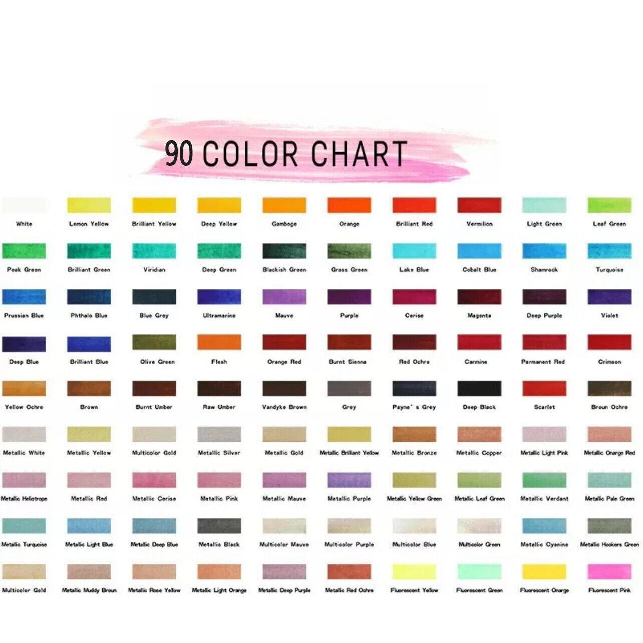 12-90 Watercolour Paint Set with Brush - 12 Vibrant Colours, Portable Kit