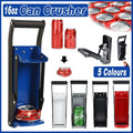 Premium Red Wall Mounted Can Crusher 12oz 16oz with Bottle Opener