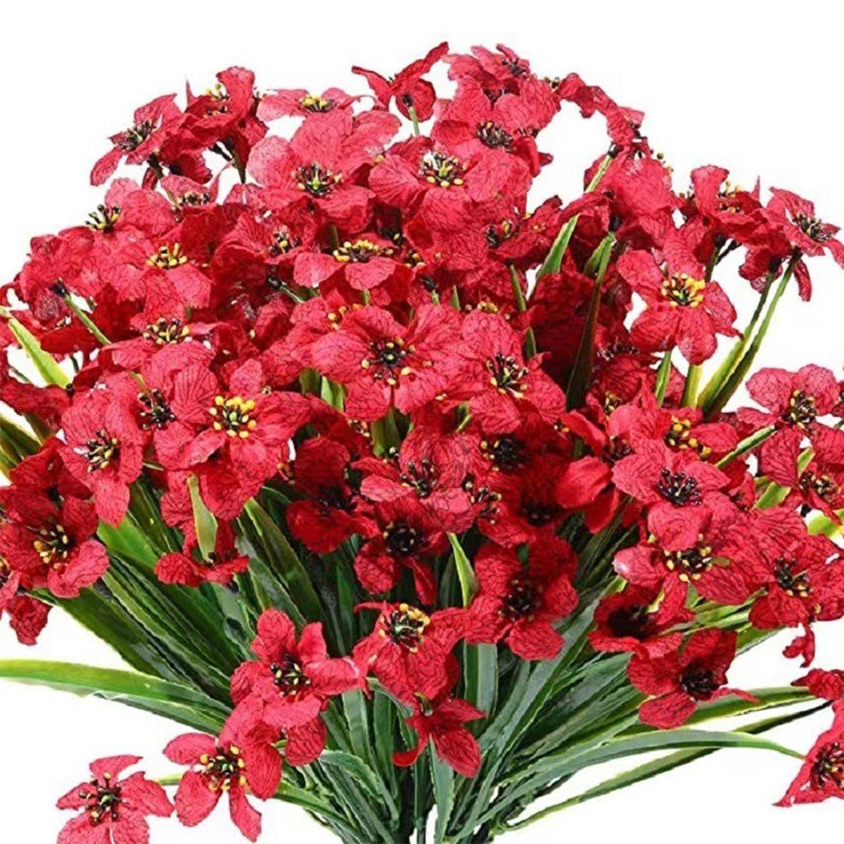 Premium Artificial Spring Grass Flowers – Peach 12 Pack
