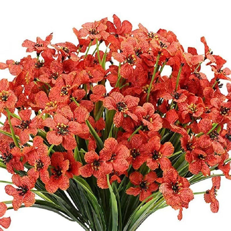 Premium Artificial Spring Grass Flowers – Peach 12 Pack