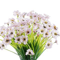 Premium Artificial Spring Grass Flowers – White 12 Pack