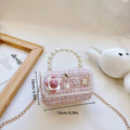 Premium Green Girls Small Square Princess Chain Shoulder Bag