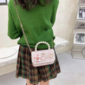 Premium Green Girls Small Square Princess Chain Shoulder Bag