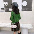 Premium Green Girls Small Square Princess Chain Shoulder Bag