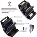 Premium Dark Blue Women's RFID Touchscreen Crossbody Phone Purse