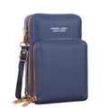 Premium Dark Blue Women's RFID Touchscreen Crossbody Phone Purse