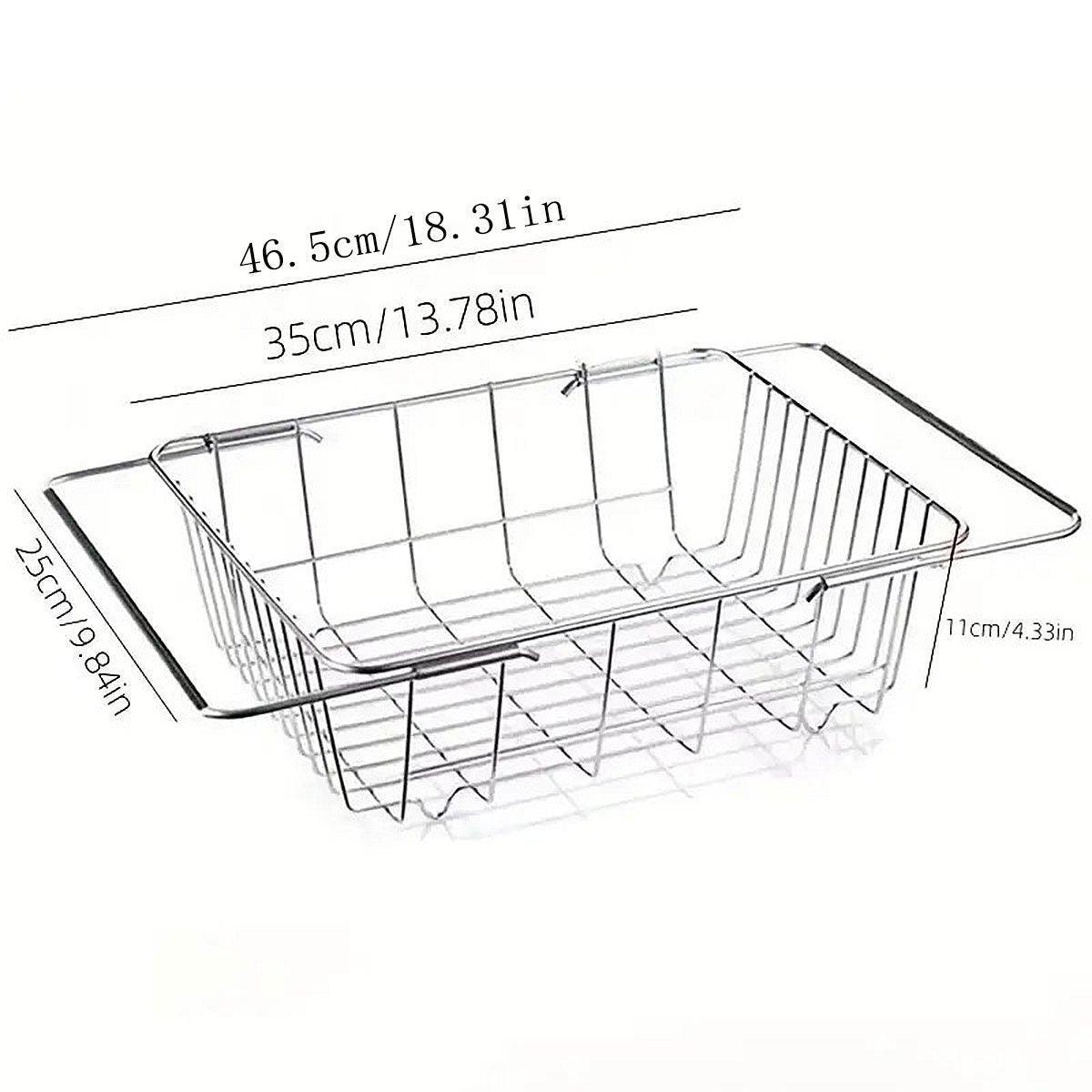 Premium Telescopic Stainless Steel Sink Drainer Basket