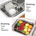 Premium Telescopic Stainless Steel Sink Drainer Basket