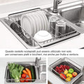 Premium Telescopic Stainless Steel Sink Drainer Basket