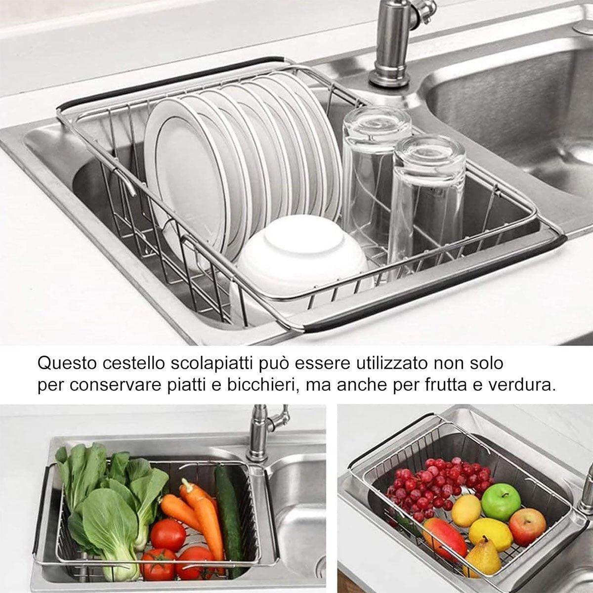 Premium Telescopic Stainless Steel Sink Drainer Basket