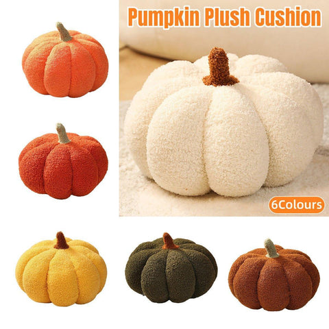 Premium Soft Plush Pumpkin Pillow – Orange 23 x 23cm
