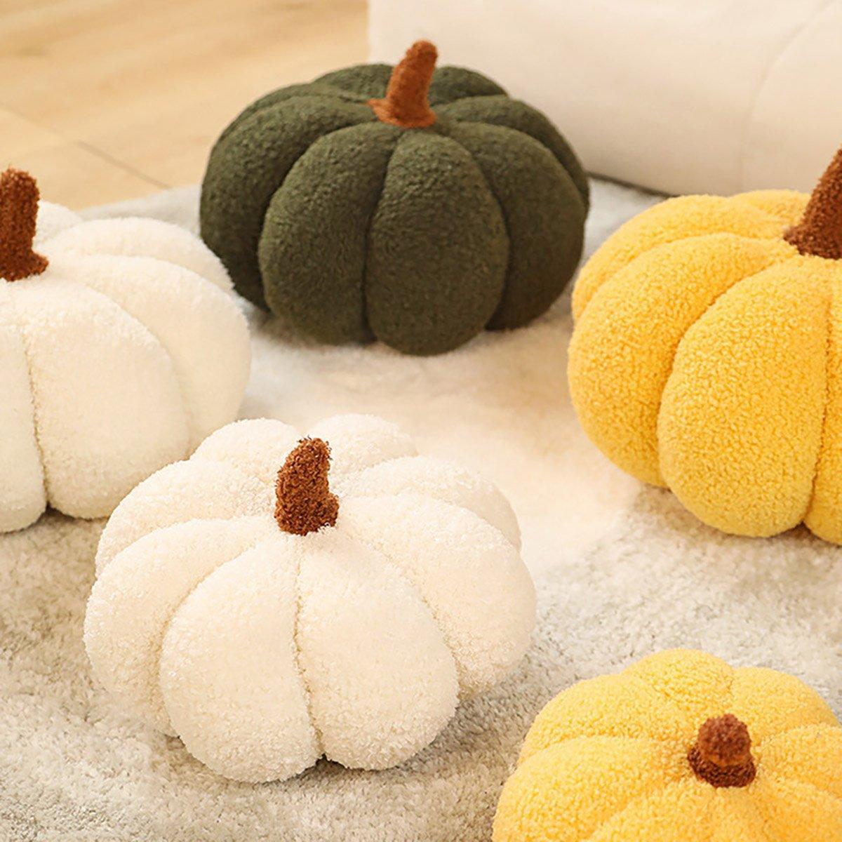 Premium Soft Plush Pumpkin Pillow – Red 23 x 23cm