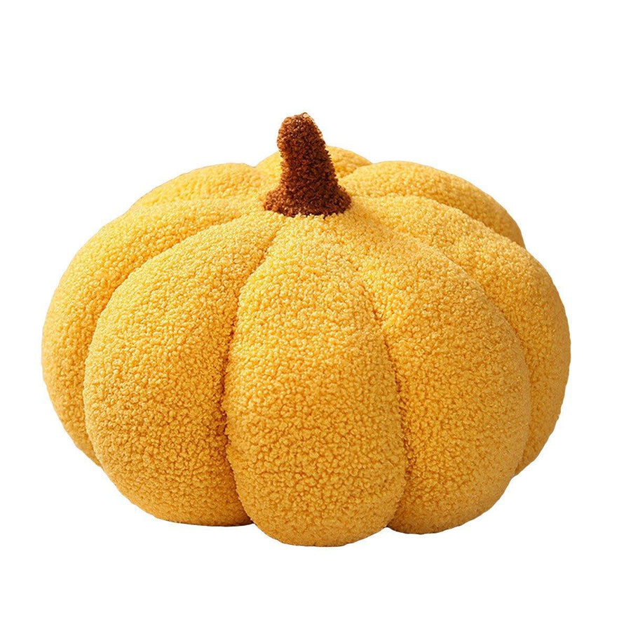 Premium Soft Plush Pumpkin Pillow – Yellow 23 x 23cm
