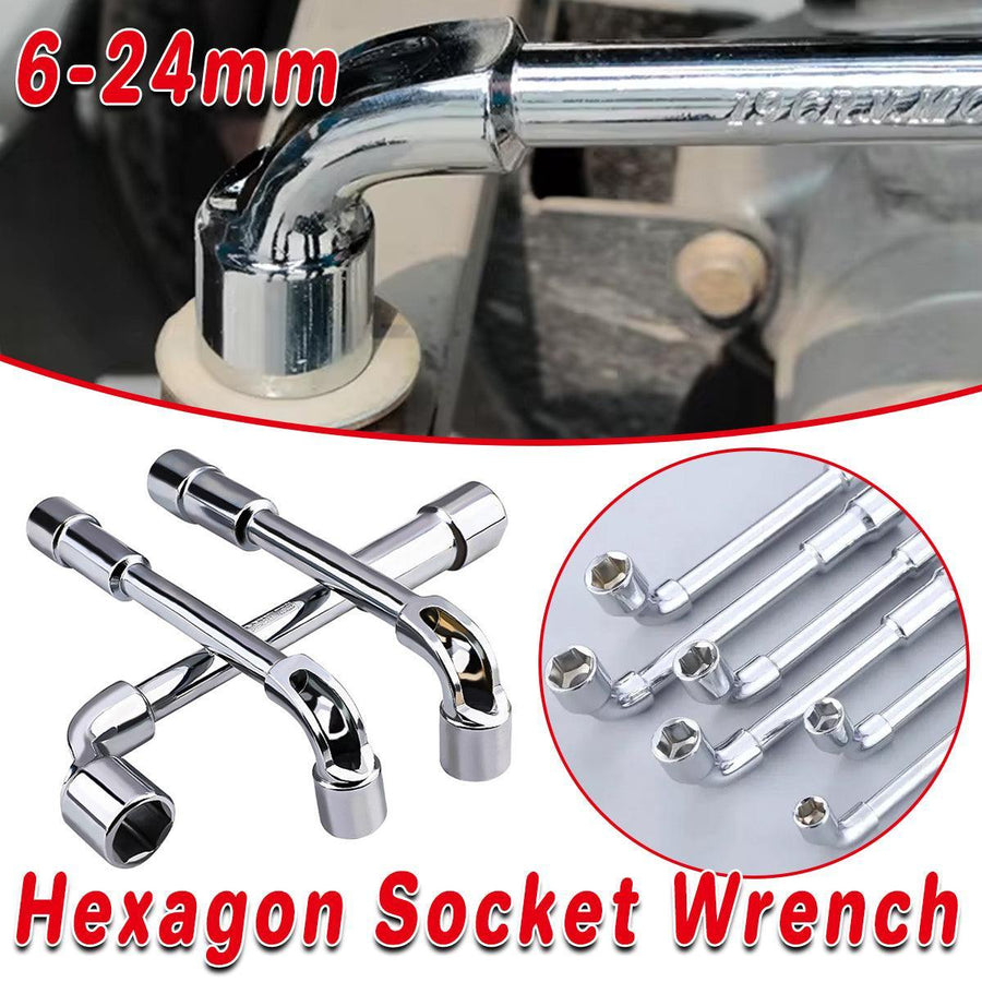 Premium Chrome-Vanadium L-Shaped Socket Wrench - 21mm