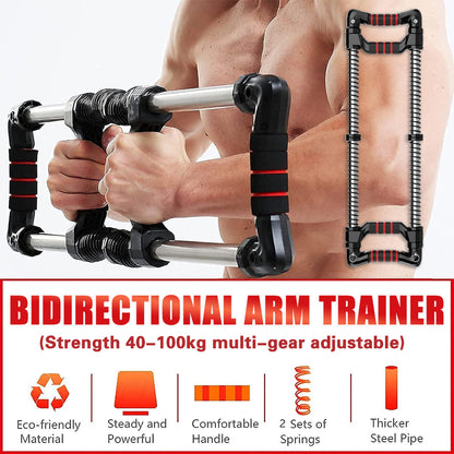 Arm Trainer with 100kg Resistance - Adjustable Chest & Abdominal Equipment