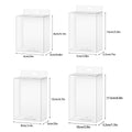Premium 50 Pack Clear Transparent Gift Boxes with Hooks 9x5x12cm