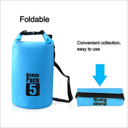 Orange Waterproof Dry Bag - 30L for Fishing and Camping